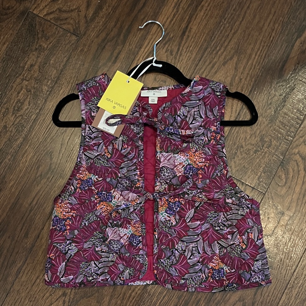 Kika Vargas x Target - Coral Reef Quilted Vest XXS Purple NWT